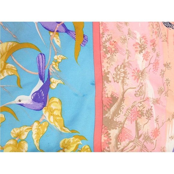 Hermes Pink and Multicolor Silk Scarf - Picture 13 of 16